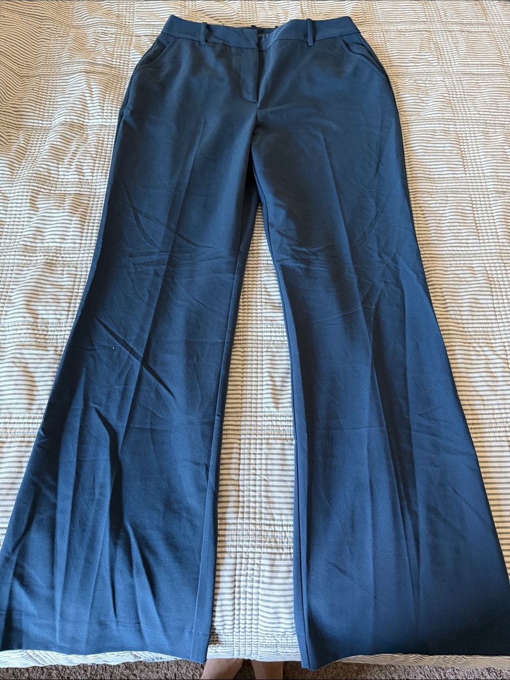 Worthington Navy Boot-Cut Dress Pants